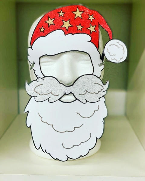 4er Weihnachtsmann-Masken Set